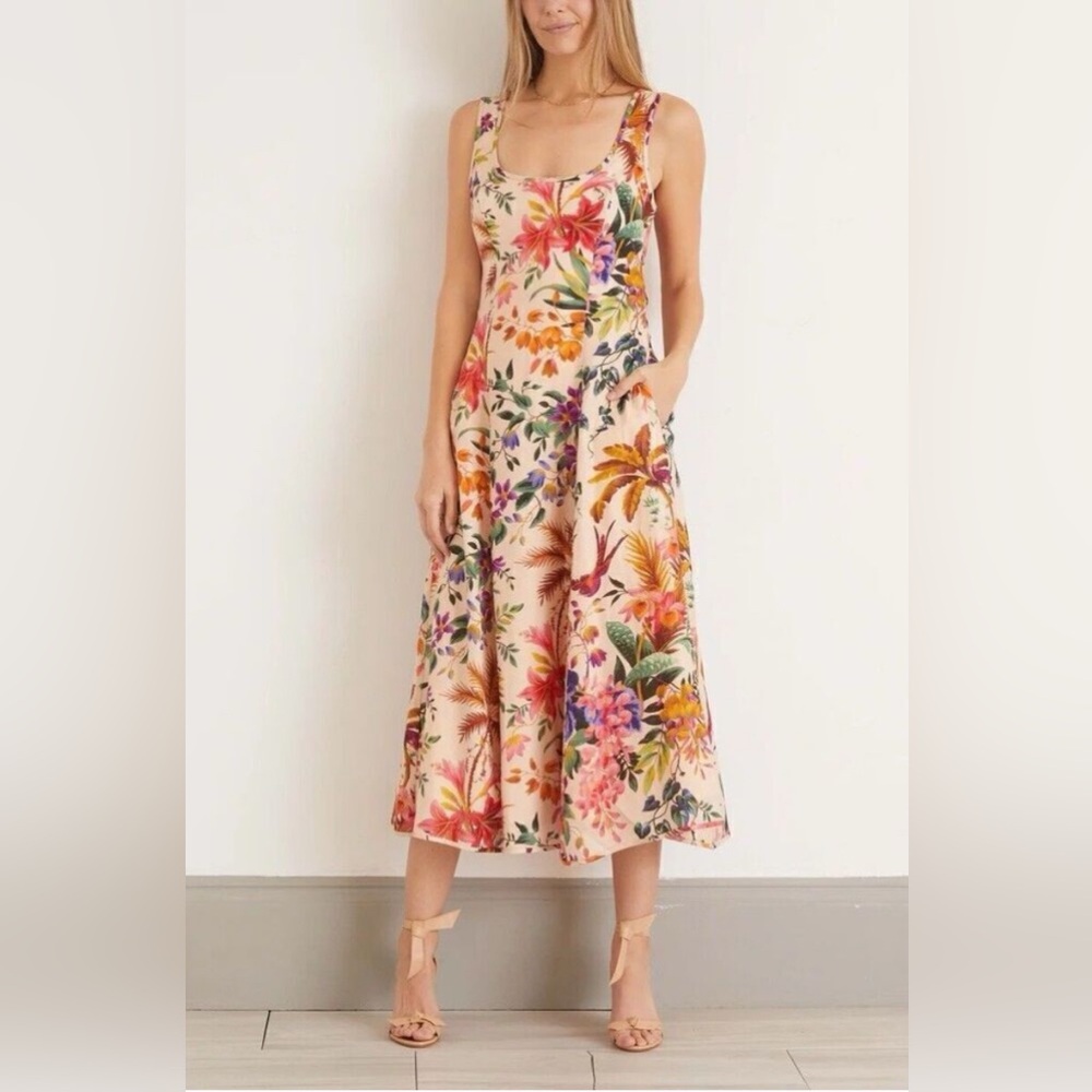 Zimmermann Multicolor Floral Midi Dress